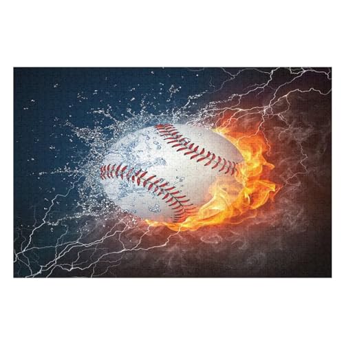 Holzpuzzle Baseball Puzzle 1000 Teile Erwachsene Klassische Pädagogisches Spielzeug Kinder Lernspiel Herausforderndes Puzzles （75×50cm） von LLXXHH