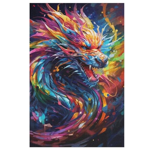 Holzpuzzle Drache Puzzle 1000 Teile Erwachsene Klassische Pädagogisches Spielzeug Kinder Lernspiel Herausforderndes Puzzles 78×53cm Holzpuzzle Drache Puzzle 1000 Teile Erwachsene Klassische Pädagogisches Spielzeug Kinder Lernspiel Herausforderndes Puzzles 78×53cm von LLXXHH
