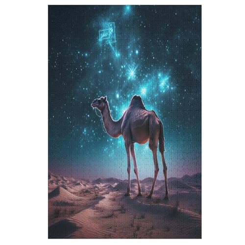 Holzpuzzle Kamel Puzzle 1000 Teile Erwachsene Klassische Pädagogisches Spielzeug Kinder Lernspiel Herausforderndes Puzzles 78×53cm von LLXXHH