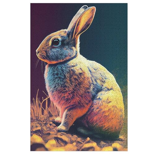 Holzpuzzle Kaninchen Puzzle 1000 Teile Erwachsene Klassische Pädagogisches Spielzeug Kinder Lernspiel Herausforderndes Puzzles 78×53cm Holzpuzzle Kaninchen Puzzle 1000 Teile Erwachsene Klassische Pädagogisches Spielzeug Kinder Lernspiel Herausforderndes Puzzles 78×53cm von LLXXHH