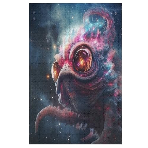 Holzpuzzle Oktopus Puzzle 1000 Teile Erwachsene Klassische Pädagogisches Spielzeug Kinder Lernspiel Herausforderndes Puzzles 78×53cm von LLXXHH