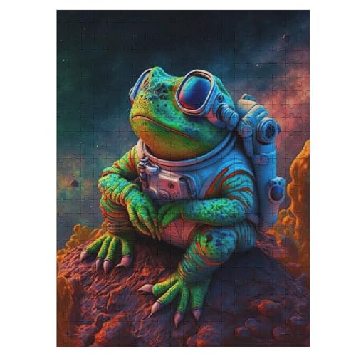 Holzpuzzle Space Astronaut Frosch Puzzle 500 Teile Erwachsene Klassische Pädagogisches Spielzeug Kinder Lernspiel Herausforderndes Puzzles 55×41cm Holzpuzzle Space Astronaut Frosch Puzzle 500 Teile Erwachsene Klassische Pädagogisches Spielzeug Kinder Lernspiel Herausforderndes Puzzles 55×41cm von LLXXHH
