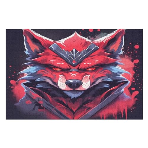 Holzpuzzle Wolf Puzzle 1000 Teile Erwachsene Klassische Pädagogisches Spielzeug Kinder Lernspiel Herausforderndes Puzzles （75×50cm） von LLXXHH