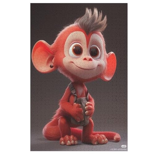 Holzpuzzles 1000 Teile AFFE -Puzzle Für Jungen Und Mädchen, Schwierigkeitsgrad, Lernspiele, Familienspielzeug 78×53cm von LLXXHH