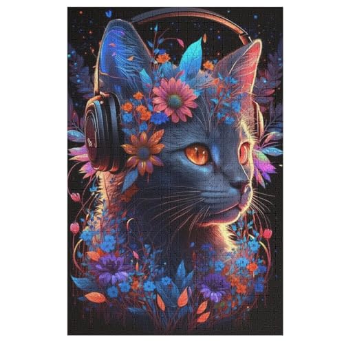 Holzpuzzles 1000 Teile Cute Katze -Puzzle Für Jungen Und Mädchen, Schwierigkeitsgrad, Lernspiele, Familienspielzeug 78×53cm Holzpuzzles 1000 Teile Cute Katze -Puzzle Für Jungen Und Mädchen, Schwierigkeitsgrad, Lernspiele, Familienspielzeug 78×53cm von LLXXHH