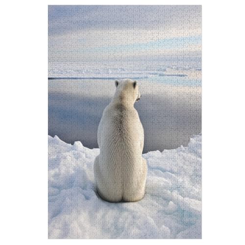 Holzpuzzles 1000 Teile Eisbär -Puzzle Für Jungen Und Mädchen, Schwierigkeitsgrad, Lernspiele, Familienspielzeug 78×53cm Holzpuzzles 1000 Teile Eisbär -Puzzle Für Jungen Und Mädchen, Schwierigkeitsgrad, Lernspiele, Familienspielzeug 78×53cm von LLXXHH