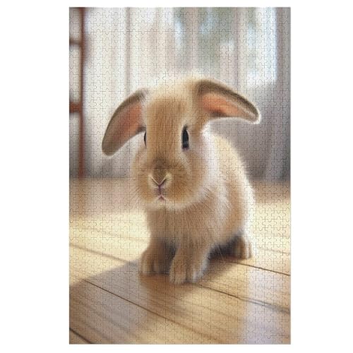 Holzpuzzles 1000 Teile Kaninchen -Puzzle Für Jungen Und Mädchen, Schwierigkeitsgrad, Lernspiele, Familienspielzeug 78×53cm Holzpuzzles 1000 Teile Kaninchen -Puzzle Für Jungen Und Mädchen, Schwierigkeitsgrad, Lernspiele, Familienspielzeug 78×53cm von LLXXHH
