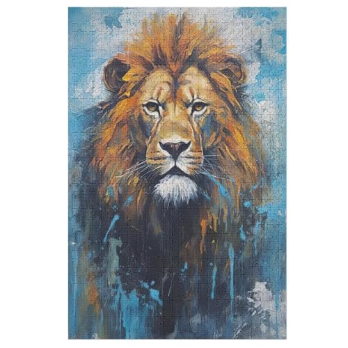 Holzpuzzles 1000 Teile Löwe -Puzzle Für Jungen Und Mädchen, Schwierigkeitsgrad, Lernspiele, Familienspielzeug 78×53cm Holzpuzzles 1000 Teile Löwe -Puzzle Für Jungen Und Mädchen, Schwierigkeitsgrad, Lernspiele, Familienspielzeug 78×53cm von LLXXHH