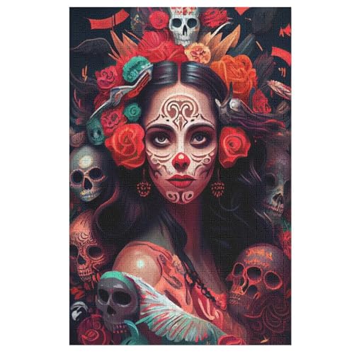Holzpuzzles 1000 Teile Tag der Toten -Puzzle Für Jungen Und Mädchen, Schwierigkeitsgrad, Lernspiele, Familienspielzeug 78×53cm Holzpuzzles 1000 Teile Tag der Toten -Puzzle Für Jungen Und Mädchen, Schwierigkeitsgrad, Lernspiele, Familienspielzeug 78×53cm von LLXXHH