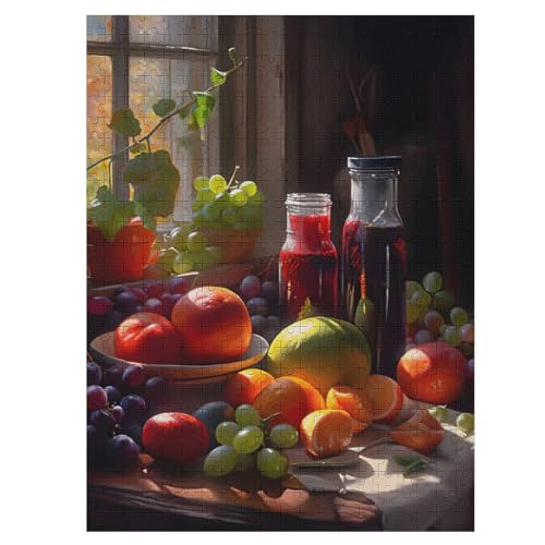 Holzpuzzles 500 Teile Obst -Puzzle Für Jungen Und Mädchen, Schwierigkeitsgrad, Lernspiele, Familienspielzeug 55×41cm Holzpuzzles 500 Teile Obst -Puzzle Für Jungen Und Mädchen, Schwierigkeitsgrad, Lernspiele, Familienspielzeug 55×41cm von LLXXHH