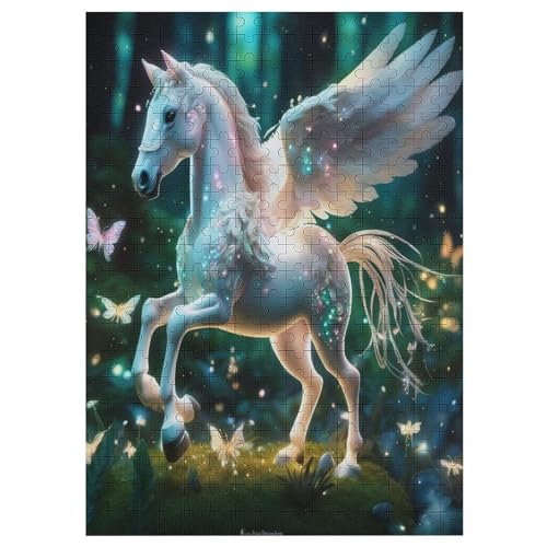 Horse 300 Teile Puzzles Für Erwachsene Holzpuzzle Familienpuzzlespiel Stressabbau-Puzzle Für Erwachsene Kinder Ab 12 Jahren 42×30cm von LLXXHH