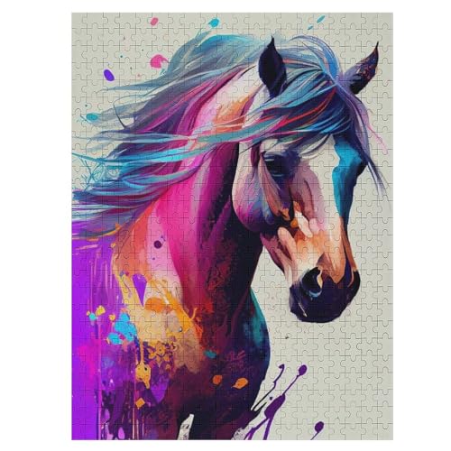 Horse-Puzzlespiel Aus Holz, 500 Puzzleteile, Kreatives Puzzle Für Teenager Und Erwachsene, Kreatives Spielzeug, Puzzles, 55×41cm Horse-Puzzlespiel Aus Holz, 500 Puzzleteile, Kreatives Puzzle Für Teenager Und Erwachsene, Kreatives Spielzeug, Puzzles, 55×41cm von LLXXHH