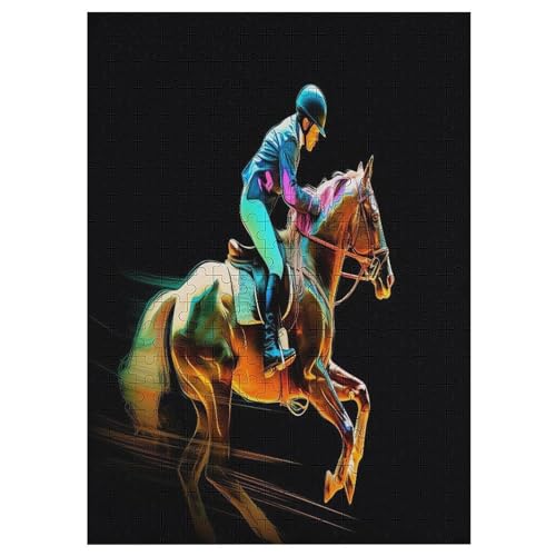 Horse Racing Holzpuzzle 300 Teile Klassische Puzzles Erwachsene Kinder Puzzle DIY Kit Holzspielzeug Einzigartiges Geschenk 42×30cm Horse Racing Holzpuzzle 300 Teile Klassische Puzzles Erwachsene Kinder Puzzle DIY Kit Holzspielzeug Einzigartiges Geschenk 42×30cm von LLXXHH