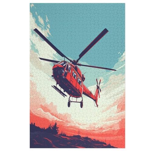 Hubschrauber-Puzzlespiel Aus Holz, 1000 Puzzleteile, Kreatives Puzzle Für Teenager Und Erwachsene, Kreatives Spielzeug, Puzzles, 78×53cm Hubschrauber-Puzzlespiel Aus Holz, 1000 Puzzleteile, Kreatives Puzzle Für Teenager Und Erwachsene, Kreatives Spielzeug, Puzzles, 78×53cm von LLXXHH