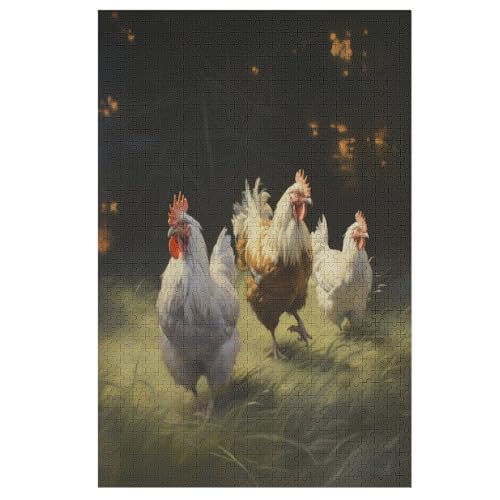 Huhn Puzzle 1000 Teile, Holzpuzzle Herausforderndes Geschicklichkeitsspiel Für Die Ganze Familie, Kinder Erwachsenenpuzzle Ab 12 Jahren 78×53cm Huhn Puzzle 1000 Teile, Holzpuzzle Herausforderndes Geschicklichkeitsspiel Für Die Ganze Familie, Kinder Erwachsenenpuzzle Ab 12 Jahren 78×53cm von LLXXHH