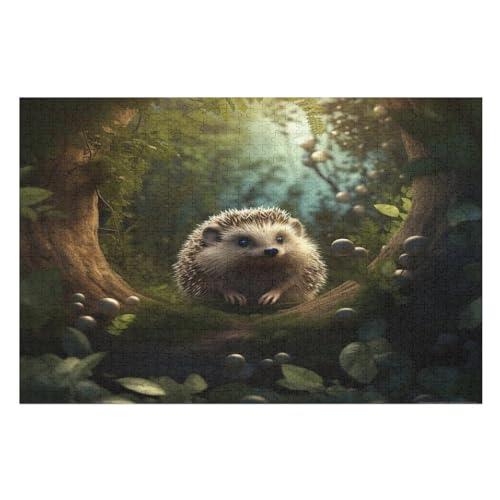 Igel Puzzles 1000 Teile Für Jugendliche Kreatives Holzpuzzlespielzeug Familienspiel Schwierigkeitsgrad Herausforderungspuzzles （75×50cm） von LLXXHH