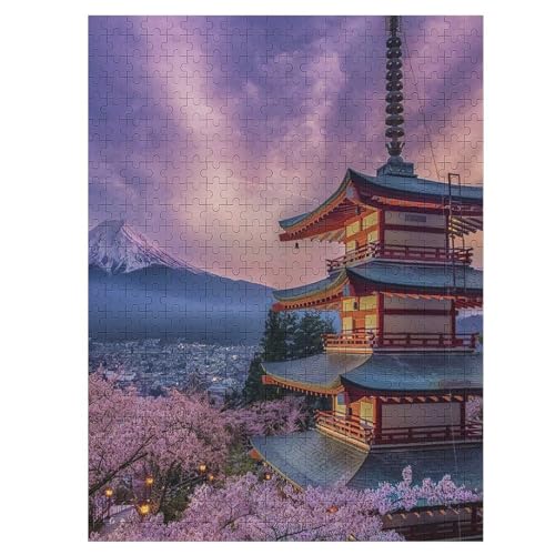 Japan Style Puzzles 500 Teile Erwachsener Kniffel Spaß Für Die Ganze Familie, Holzpuzzle Kinder Erwachsene, Impossible Puzzle Schwer 55×41cm von LLXXHH