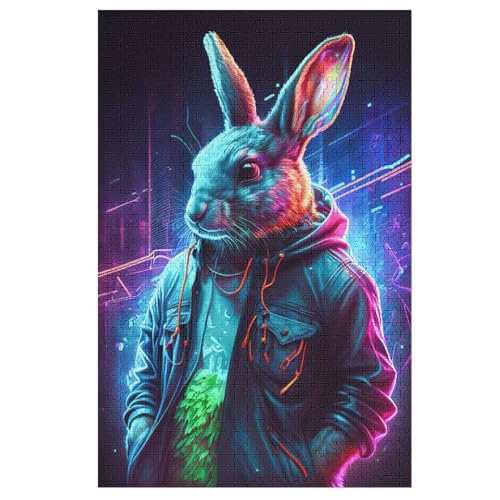 Kaninchen Holzpuzzle Für Erwachsene Teenager Stress Abbauen Familien-Puzzlespiel Poster 1000-teiliges Puzzle Kinder Lernspiel 78×53cm Kaninchen Holzpuzzle Für Erwachsene Teenager Stress Abbauen Familien-Puzzlespiel Poster 1000-teiliges Puzzle Kinder Lernspiel 78×53cm von LLXXHH