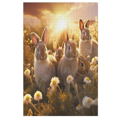 Kaninchen-Puzzlespiel Aus Holz, 1000 Puzzleteile, Puzzle Für Teenager Und Erwachsene, Kreatives Spielzeug, Puzzles, 78×53cm Kaninchen-Puzzlespiel Aus Holz, 1000 Puzzleteile, Puzzle Für Teenager Und Erwachsene, Kreatives Spielzeug, Puzzles, 78×53cm von LLXXHH