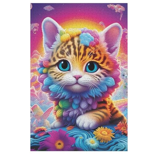 Katze 1000 Teile Puzzles Für Erwachsene, Impossible Puzzle, GesKükenlichkeitsspiel Für Die Ganze Familie, Kinder Holzpuzzle 78×53cm Katze 1000 Teile Puzzles Für Erwachsene, Impossible Puzzle, GesKükenlichkeitsspiel Für Die Ganze Familie, Kinder Holzpuzzle 78×53cm von LLXXHH
