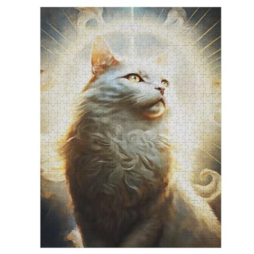 Katze 500 Teile Premium-Puzzles Für Erwachsene Kinder- Holzpuzzles Spaß Und Lernspiele - Perfekte Puzzle-Geschenke 55×41cm Katze 500 Teile Premium-Puzzles Für Erwachsene Kinder- Holzpuzzles Spaß Und Lernspiele - Perfekte Puzzle-Geschenke 55×41cm von LLXXHH