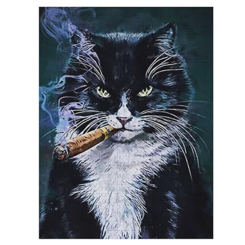 Katze 500 Teile Puzzles Für Erwachsene,Holzpuzzle - Verringerter Druck Schwieriges Unmögliche Puzzle Für Erwachsene 12+ Kinder 55×41cm Katze 500 Teile Puzzles Für Erwachsene,Holzpuzzle - Verringerter Druck Schwieriges Unmögliche Puzzle Für Erwachsene 12+ Kinder 55×41cm von LLXXHH