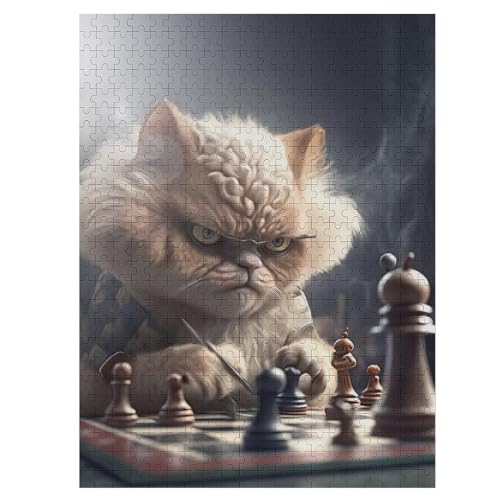 Katze 500 Teile Puzzles Für Erwachsene Holzpuzzle Familienpuzzlespiel Stressabbau-Puzzle Für Erwachsene Kinder Ab 12 Jahren 55×41cm Katze 500 Teile Puzzles Für Erwachsene Holzpuzzle Familienpuzzlespiel Stressabbau-Puzzle Für Erwachsene Kinder Ab 12 Jahren 55×41cm von LLXXHH