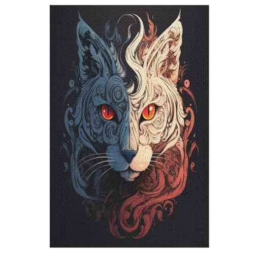 Katze Puzzle 1000 Teile, Holzpuzzle Herausforderndes Geschicklichkeitsspiel Für Die Ganze Familie, Kinder Erwachsenenpuzzle Ab 12 Jahren 78×53cm Katze Puzzle 1000 Teile, Holzpuzzle Herausforderndes Geschicklichkeitsspiel Für Die Ganze Familie, Kinder Erwachsenenpuzzle Ab 12 Jahren 78×53cm von LLXXHH