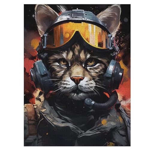 Katze Puzzle 500 Teile, Holzpuzzle Herausforderndes Geschicklichkeitsspiel Für Die Ganze Familie, Kinder Erwachsenenpuzzle Ab 12 Jahren 55×41cm Katze Puzzle 500 Teile, Holzpuzzle Herausforderndes Geschicklichkeitsspiel Für Die Ganze Familie, Kinder Erwachsenenpuzzle Ab 12 Jahren 55×41cm von LLXXHH