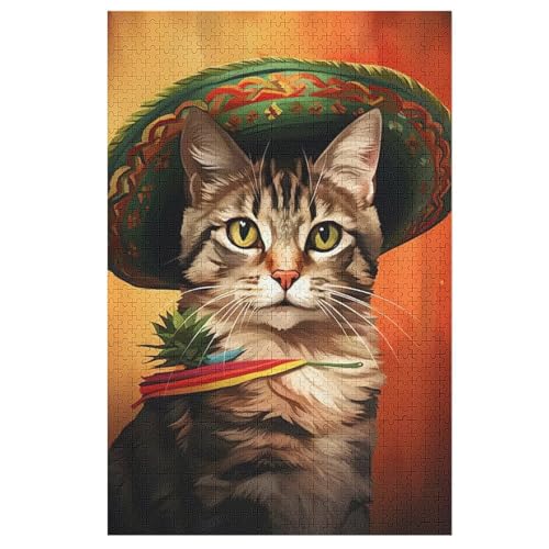 Katze Puzzle Für Erwachsene 1000 Teile Premium Recyceltes Brett Zum Lernen, Lernspielzeug, Familienspiele Kinder Holzpuzzle 78×53cm Katze Puzzle Für Erwachsene 1000 Teile Premium Recyceltes Brett Zum Lernen, Lernspielzeug, Familienspiele Kinder Holzpuzzle 78×53cm von LLXXHH