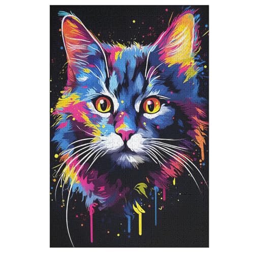 Katze Puzzles 1000 Teile Erwachsener Kniffel Spaß Für Die Ganze Familie, Holzpuzzle Kinder Erwachsene, Impossible Puzzle Schwer 78×53cm Katze Puzzles 1000 Teile Erwachsener Kniffel Spaß Für Die Ganze Familie, Holzpuzzle Kinder Erwachsene, Impossible Puzzle Schwer 78×53cm von LLXXHH