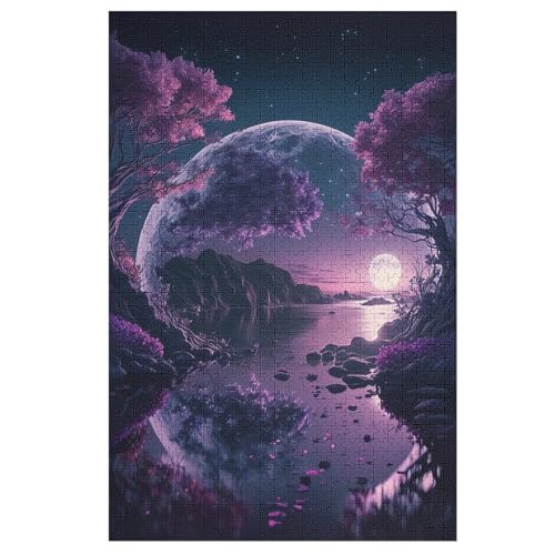 Kirschbaum, japanische Kunst Puzzle 1000 Teile, Holzpuzzle Für Erwachsene Kinder, Impossible Puzzles, Geschicklichkeitsspiel Für Die Ganze Familie 78×53cm von LLXXHH