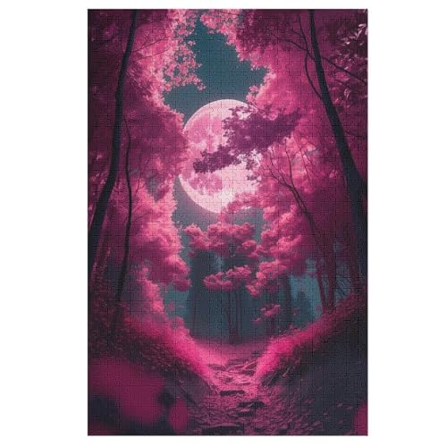 Kirschbaum, japanische Kunst Puzzle 1000 Teile, Holzpuzzle Herausforderndes Geschicklichkeitsspiel Für Die Ganze Familie, Kinder Erwachsenenpuzzle Ab 12 Jahren 78×53cm von LLXXHH