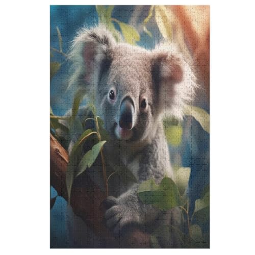 Koala Puzzle 1000 Teile, Holzpuzzle Herausforderndes Geschicklichkeitsspiel Für Die Ganze Familie, Kinder Erwachsenenpuzzle Ab 12 Jahren 78×53cm Koala Puzzle 1000 Teile, Holzpuzzle Herausforderndes Geschicklichkeitsspiel Für Die Ganze Familie, Kinder Erwachsenenpuzzle Ab 12 Jahren 78×53cm von LLXXHH