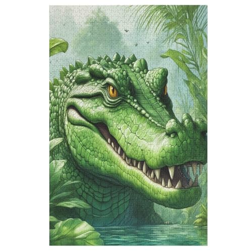 Krokodil 1000 Teile Premium-Puzzles Für Erwachsene Kinder- Holzpuzzles Spaß Und Lernspiele - Perfekte Puzzle-Geschenke 78×53cm Krokodil 1000 Teile Premium-Puzzles Für Erwachsene Kinder- Holzpuzzles Spaß Und Lernspiele - Perfekte Puzzle-Geschenke 78×53cm von LLXXHH