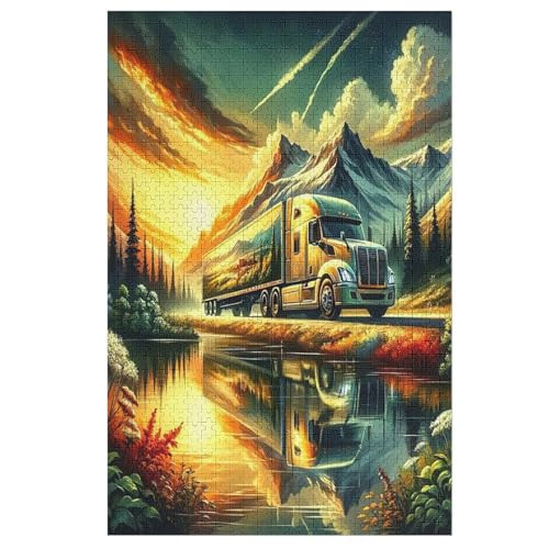 LKW Holzpuzzle - 1000 Teiliges Jigsaw Knobelspiel - Puzzle Für Erwachsene & Kinder - Outdoor & Reisespielzeug 78×53cm LKW Holzpuzzle - 1000 Teiliges Jigsaw Knobelspiel - Puzzle Für Erwachsene & Kinder - Outdoor & Reisespielzeug 78×53cm von LLXXHH