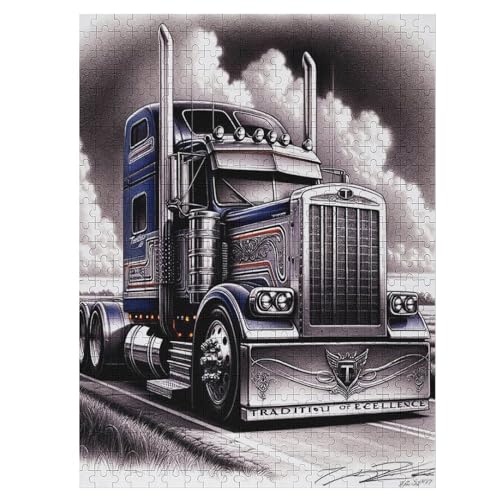 LKW Holzpuzzle 500 Teile Klassische Puzzles Erwachsene Kinder Puzzle DIY Kit Holzspielzeug Einzigartiges Geschenk 55×41cm LKW Holzpuzzle 500 Teile Klassische Puzzles Erwachsene Kinder Puzzle DIY Kit Holzspielzeug Einzigartiges Geschenk 55×41cm von LLXXHH