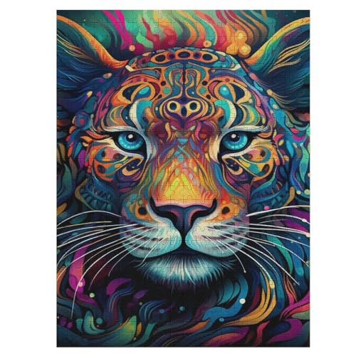 Leopard 500 Teile Puzzle Für Erwachsene, Herausforderung Puzzles - Verringerter Druck Schwieriges Holzpuzzle Für Kinder 12+ 55×41cm Leopard 500 Teile Puzzle Für Erwachsene, Herausforderung Puzzles - Verringerter Druck Schwieriges Holzpuzzle Für Kinder 12+ 55×41cm von LLXXHH