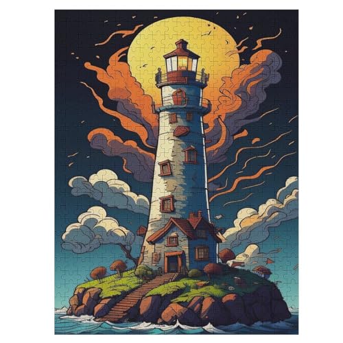 Leuchtturm 500 Teile Holzpuzzle,einzigartiges Puzzle, Geschenk Für Erwachsene,Familienspiel,Herausforderungsaktivität,55×41cm Leuchtturm 500 Teile Holzpuzzle,einzigartiges Puzzle, Geschenk Für Erwachsene,Familienspiel,Herausforderungsaktivität,55×41cm von LLXXHH