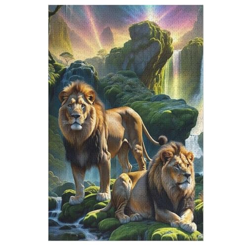 Löwe Holzpuzzle - 1000 Teiliges Jigsaw Knobelspiel - Puzzle Für Erwachsene & Kinder - Outdoor & Reisespielzeug 78×53cm Löwe Holzpuzzle - 1000 Teiliges Jigsaw Knobelspiel - Puzzle Für Erwachsene & Kinder - Outdoor & Reisespielzeug 78×53cm von LLXXHH