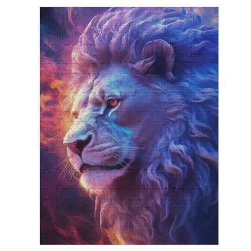 Löwe Holzpuzzle 500 Teile,Puzzles Für Erwachsene, Impossible Puzzle, Kinder Legespiel 55×41cm Löwe Holzpuzzle 500 Teile,Puzzles Für Erwachsene, Impossible Puzzle, Kinder Legespiel 55×41cm von LLXXHH
