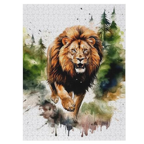 Löwe Holzpuzzle 500 Teile Klassische Puzzles Erwachsene Kinder Puzzle DIY Kit Holzspielzeug Einzigartiges Geschenk 55×41cm Löwe Holzpuzzle 500 Teile Klassische Puzzles Erwachsene Kinder Puzzle DIY Kit Holzspielzeug Einzigartiges Geschenk 55×41cm von LLXXHH