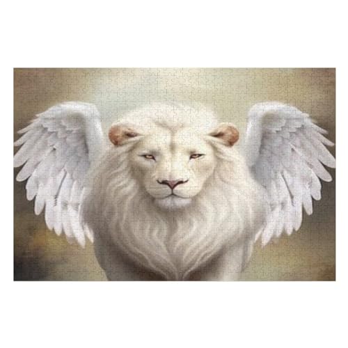 Löwe -Puzzle, 1000 Teile,Holzpuzzle Für Erwachsene Kinder, Lustiges Spielzeug, Denkspiel, Bildungsspiel, （75×50cm） von LLXXHH