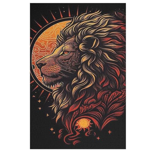 Löwe -Puzzle, 1000 Teile,Holzpuzzle Für Erwachsene Kinder, Lustiges Spielzeug, Denkspiel, Bildungsspiel, 78×53cm Löwe -Puzzle, 1000 Teile,Holzpuzzle Für Erwachsene Kinder, Lustiges Spielzeug, Denkspiel, Bildungsspiel, 78×53cm von LLXXHH