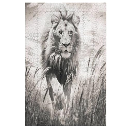 Löwe Puzzle 1000 Teile, Holzpuzzle Herausforderndes Geschicklichkeitsspiel Für Die Ganze Familie, Kinder Erwachsenenpuzzle Ab 12 Jahren 78×53cm Löwe Puzzle 1000 Teile, Holzpuzzle Herausforderndes Geschicklichkeitsspiel Für Die Ganze Familie, Kinder Erwachsenenpuzzle Ab 12 Jahren 78×53cm von LLXXHH