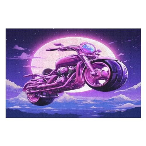 Motorrad Puzzles 1000 Teile Für Jugendliche Kreatives Holzpuzzlespielzeug Familienspiel Schwierigkeitsgrad Herausforderungspuzzles （75×50cm） von LLXXHH