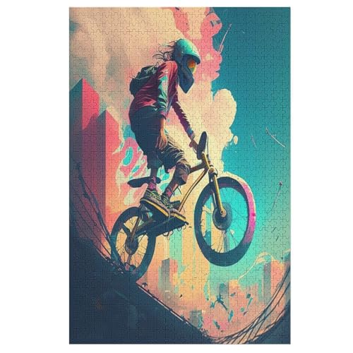 MountainFahrrad Puzzle 1000 Teile, Holzpuzzle Herausforderndes Geschicklichkeitsspiel Für Die Ganze Familie, Kinder Erwachsenenpuzzle Ab 12 Jahren 78×53cm MountainFahrrad Puzzle 1000 Teile, Holzpuzzle Herausforderndes Geschicklichkeitsspiel Für Die Ganze Familie, Kinder Erwachsenenpuzzle Ab 12 Jahren 78×53cm von LLXXHH