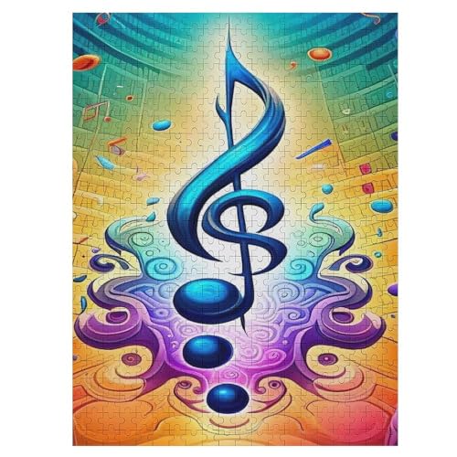Musiknote Holzpuzzle 500 Teile Klassische Puzzles Erwachsene Kinder Puzzle DIY Kit Holzspielzeug Einzigartiges Geschenk 55×41cm Musiknote Holzpuzzle 500 Teile Klassische Puzzles Erwachsene Kinder Puzzle DIY Kit Holzspielzeug Einzigartiges Geschenk 55×41cm von LLXXHH