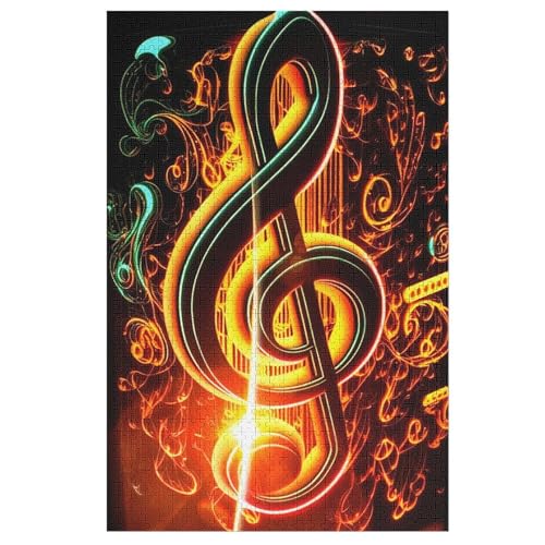 Musiknote Holzpuzzle - Puzzle Für Erwachsene, 1000-teilige Puzzles Für Teenager Und Kinder, Herausfordernde Spiele 78×53cm Musiknote Holzpuzzle - Puzzle Für Erwachsene, 1000-teilige Puzzles Für Teenager Und Kinder, Herausfordernde Spiele 78×53cm von LLXXHH
