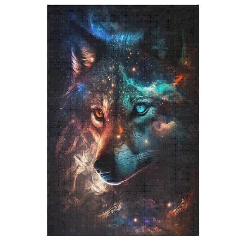 Nebelwolf Puzzle 1000 Teile, Holzpuzzle Herausforderndes Geschicklichkeitsspiel Für Die Ganze Familie, Kinder Erwachsenenpuzzle Ab 12 Jahren 78×53cm Nebelwolf Puzzle 1000 Teile, Holzpuzzle Herausforderndes Geschicklichkeitsspiel Für Die Ganze Familie, Kinder Erwachsenenpuzzle Ab 12 Jahren 78×53cm von LLXXHH